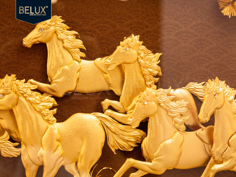 Tranh Mã Đáo Thành Công Mạ Vàng 24k Mẫu 7